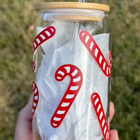 Candy Cane glass beer can - Picture 3 of 3